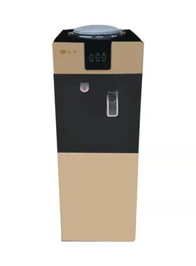 金沃立式饮水机双门钢化玻璃冰热桶装水家用办公室茶吧机推杯取水
