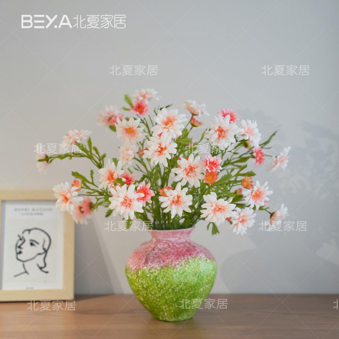 秋色野菊花小雏菊仿真花束假花摆设客厅餐桌花艺摆件电视柜装饰品