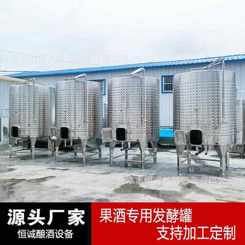 304食品级水果酿酒设备果酒发酵罐桑葚酒发酵罐樱桃造酒储罐