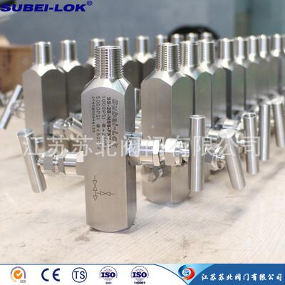 供应SS316不锈钢手动内外螺纹EF-3二阀组（排泄阀）