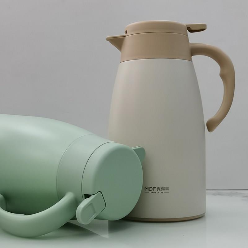 麦得丰304不锈钢真空保温壶咖啡壶大容量家用暖水壶热水瓶2000ml