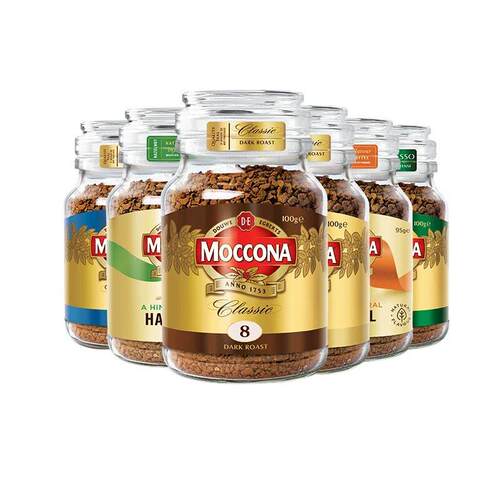 荷兰进口摩可纳moccona冻干咖啡粉深度烘焙8号速溶冰美式纯黑咖啡