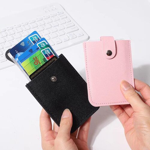Anti-magnetic, compact, ultra-thin card holder with a pull-o