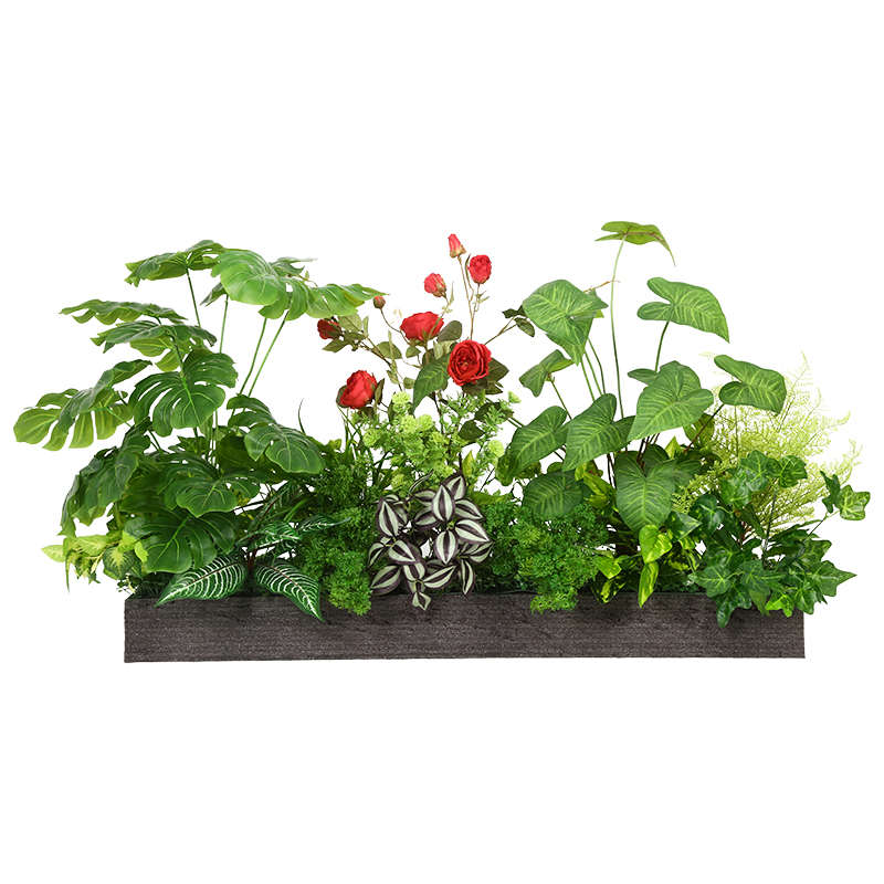 仿真绿植花槽隔断假植物花箱景观室内客厅橱窗装饰仿真花造景组合