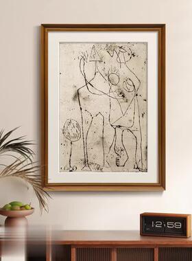 《逸线织梦》法式中古风客厅装饰画高级感抽象复古玄关过道挂画