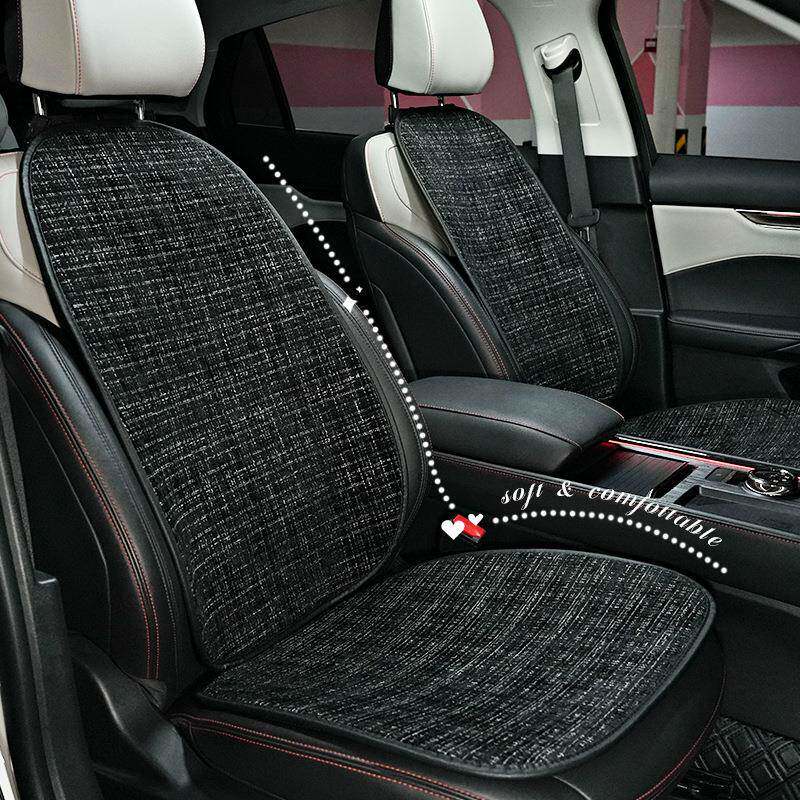 小香风汽车坐垫四季通用舒适防滑车载座套网红简约车内座椅坐垫