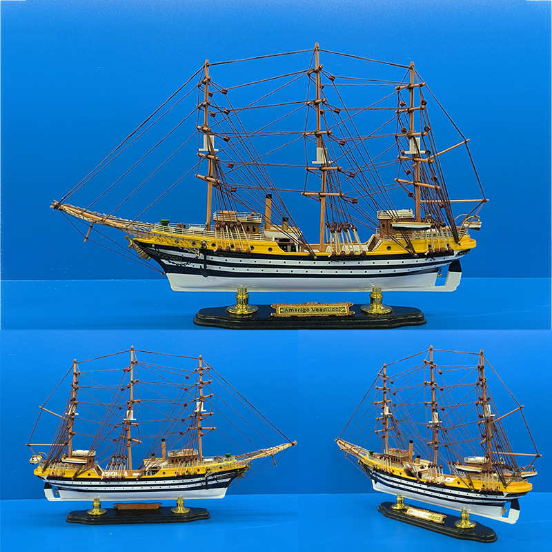 批发帆船摆件一帆风顺有钱花创意礼品手工木船装饰摆件送老公实用