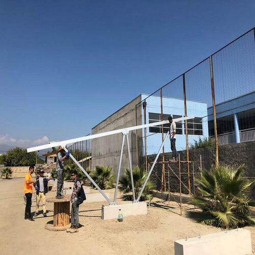 商住两用三角结构光伏车棚架多角度光伏支架全铝防锈材质安装方案