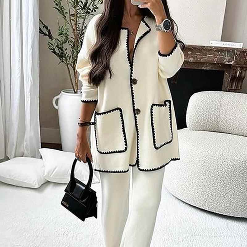 clothes fashion autumn women elegant casual long straight