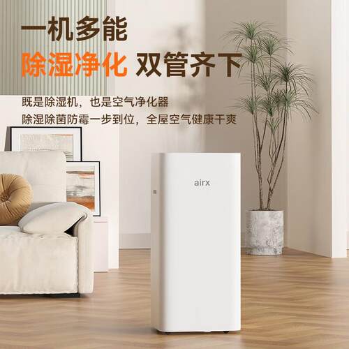 airx除湿机除湿净化一体机 家用轻音吸湿器地下室干燥机干衣 D6