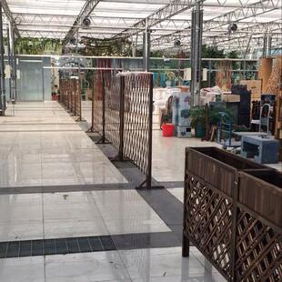 户外碳化防腐木栅栏白色缩伸实木艺竹笆网格创意园篱2893爬藤架