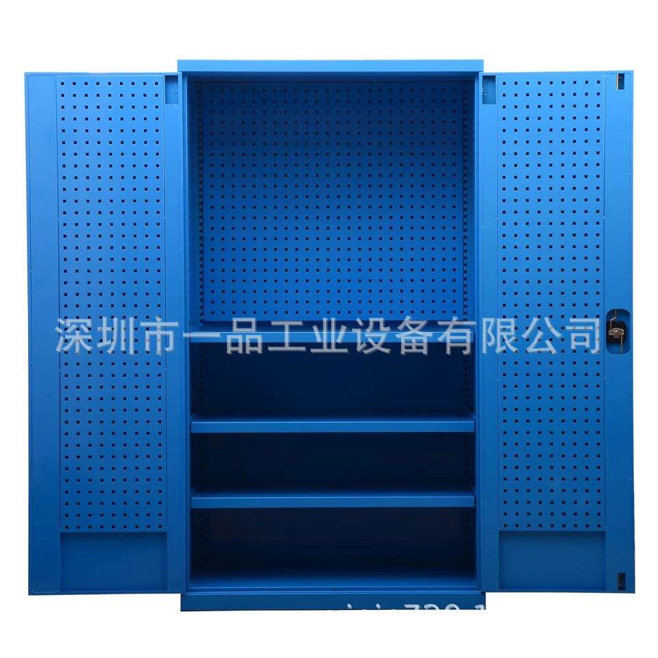 双开门层板置物柜车间铁制置物柜抽屉式储物柜五金重型工具车