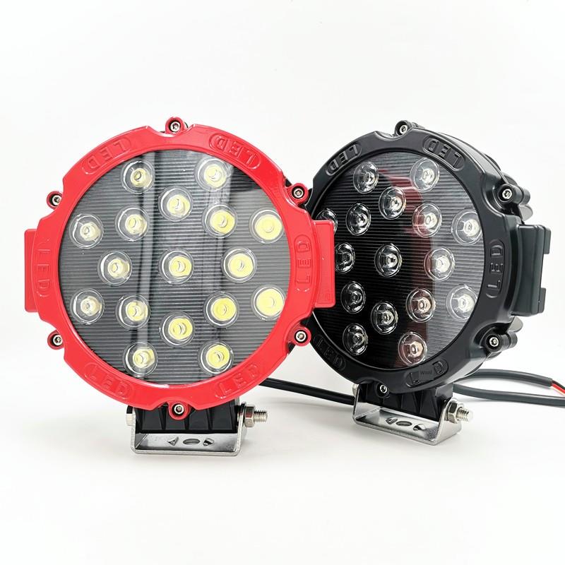 汽车LED射灯越野改装车顶灯12V24V行车灯加装帕杰罗黑金刚前杠灯