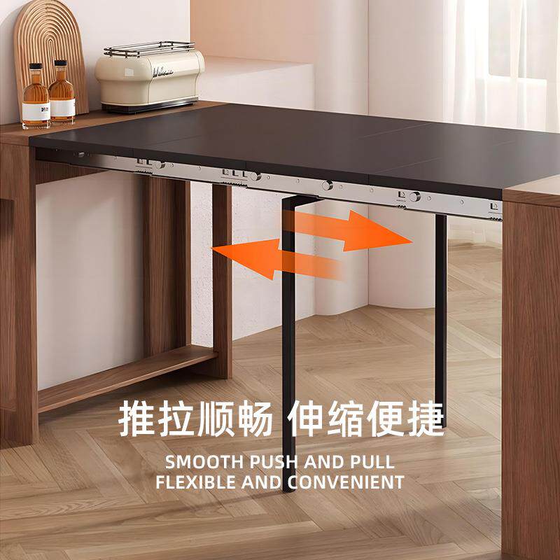 奥力晟多节铝合金平推书吧台导轨折叠伸缩滑轨承重抽屉多节滑轨