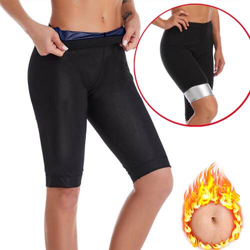 Women's high waisted sports compression pants, silver ion