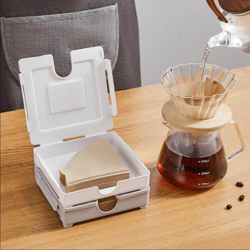 Japanese Magnetic Hand-Drip Coffee Filter Paper Storage Box,