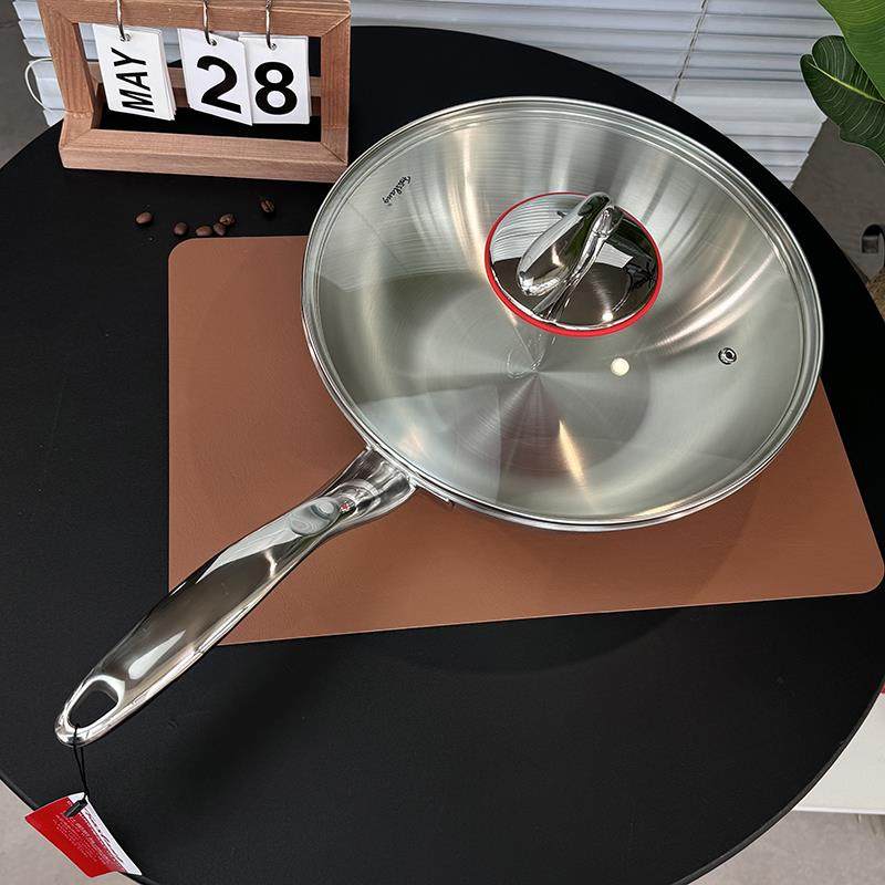 炒菜锅家用 不锈钢炒锅无涂层少油烟不粘锅电磁炉煤气灶通用锅具,厨房/烹饪用具,炒锅,淘宝优惠券,粉丝福利购,淘宝优惠卷