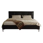 悬浮床意式 卧室软包床 极简设计师黑色皮床现代主卧双人大床新款