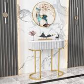 大理金色ZF 饰柜 04131轻玄关门桌子奢靠石墙玄关台条案现代简约装