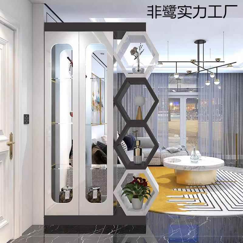 入户屏玄960关柜隔断客厅正对面门迎厅柜进装饰酒柜现风代简约门