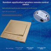 86型无线遥控开关面板式 220v通用 随意贴遥控电灯分体一二三路110