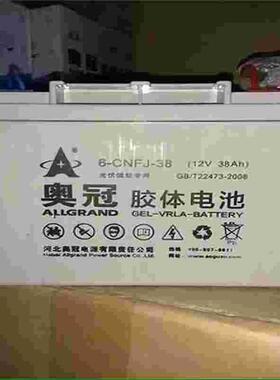 奥冠胶体铅酸免维护蓄电池12V65AH80AH100AH200AH太阳能光伏路灯