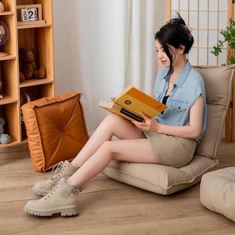 懒人发沙发折叠躺椅背懒人睡椅可可躺沙卧室飘窗坐垫靠榻榻ZHW蒲