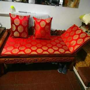 hot中式红木贵妃椅坐垫实木贵妃床垫子美人榻躺椅垫榻榻米沙发坐