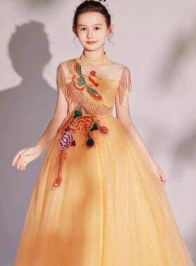 2026新款六一女童古筝演出服中国风儿童礼服儿童节小主持走秀礼服