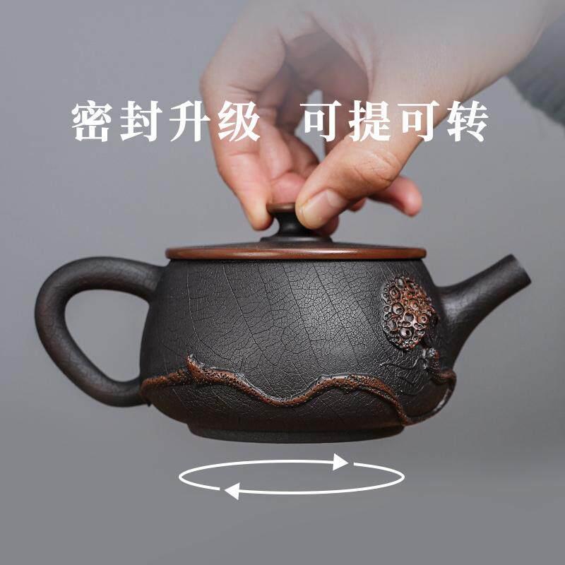 【滇匠企业店】云南建水紫陶茶壶大口汉瓦石瓢壶紫砂茶具手工单纯