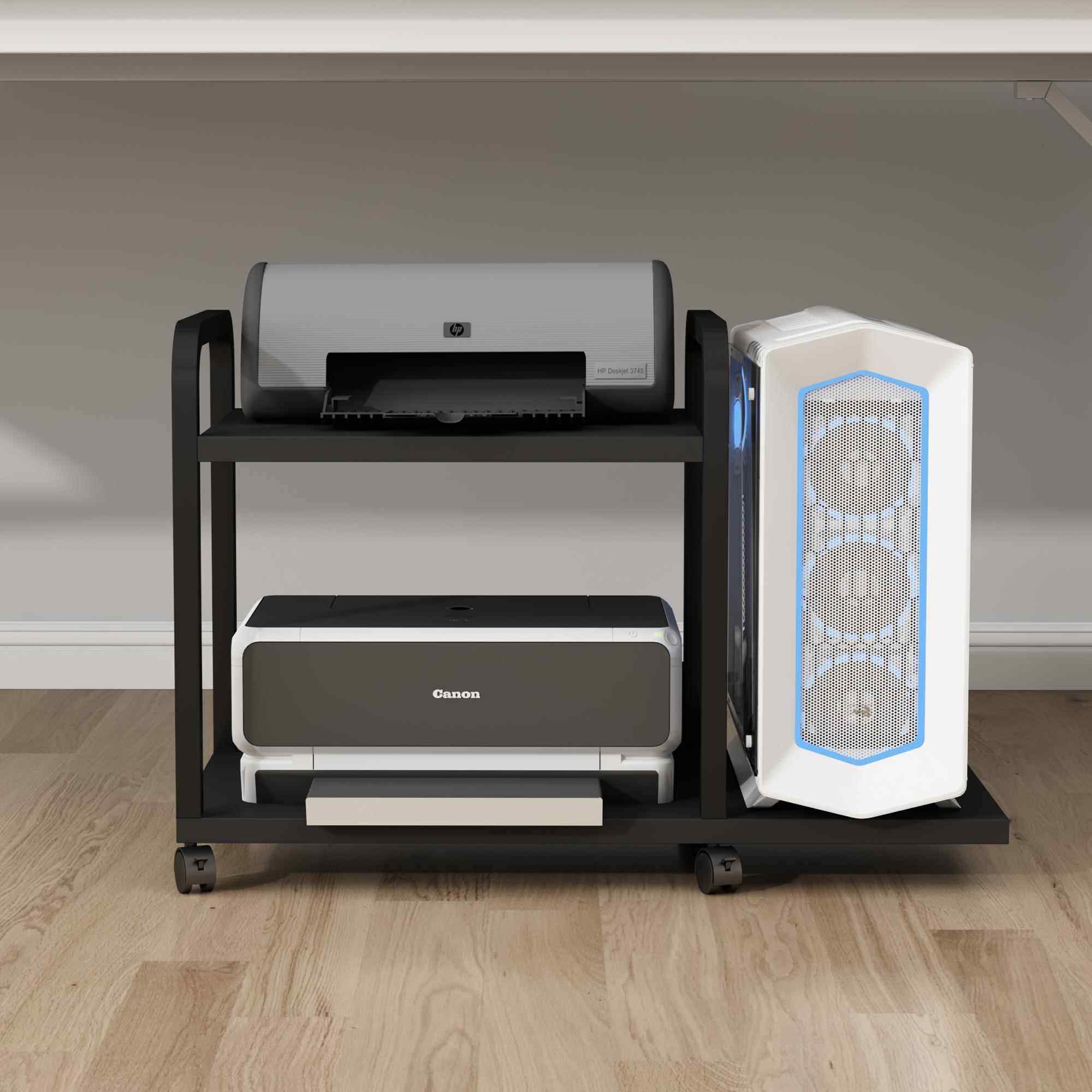 堡讯银行柜台打印机置物架电脑主机托架复印机扫描仪支架盖布拉车