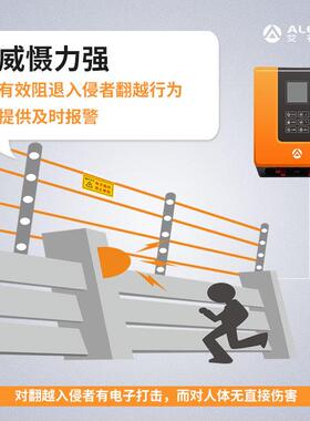 艾礼安脉冲电子围栏AN-EF/B6六线制高压围栏主机双防区防盗报警器