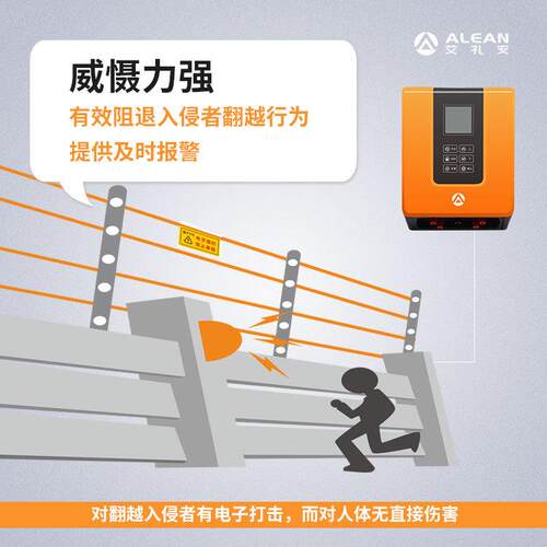 艾礼6线制电子围围防栏 周安界盗电子围栏 防剪AN-EF/B6防触网 脉