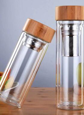 Stainless Steel Double Wall Glass Water Bottle Filters Bambo