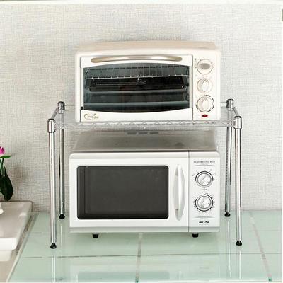 厨房单层置物架微波炉架桌面台上收纳放锅碗一层烤箱架橱柜隔层架