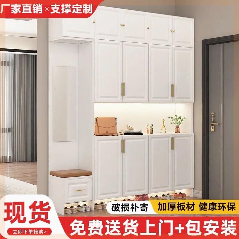沐耔进门鞋柜玄关柜家用入户门口大容量可坐鞋柜一体隔断收纳储物