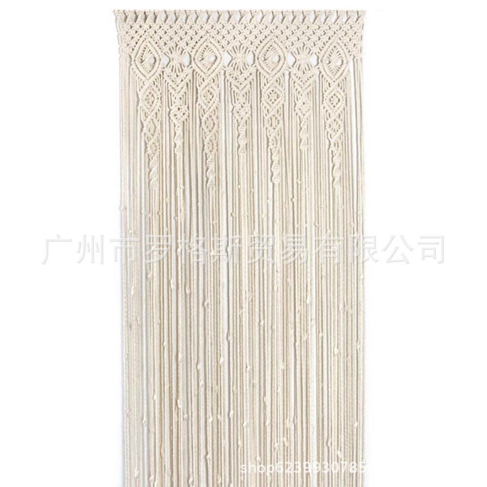 厂家直销北欧ins手工编织挂毯波西米亚棉绳文艺门帘窗帘隔断挂毯