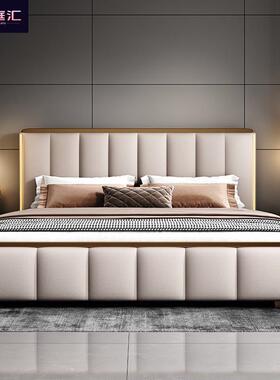 意轻奢卧大床卧双人床超薄床头主床高端主MBM卧室家用储物公式主