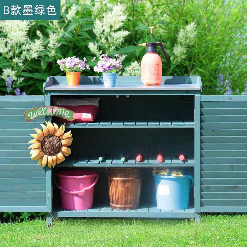 高档户外花园防水收纳物腐柜防晒庭院工储阳具房防木台柜子杂物置
