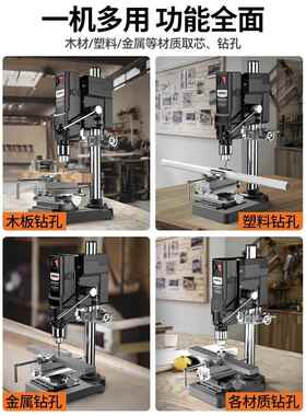 台钻小型家床用75320v大工功率业级钻床铣工作台2多功能高精度钻
