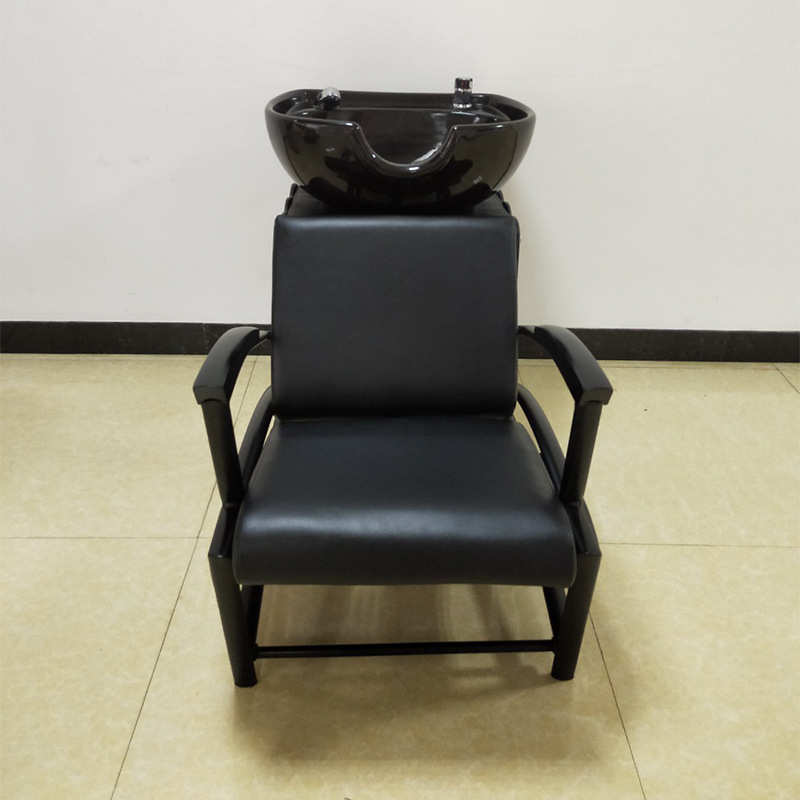 丽光厂家源头不锈钢半躺舒适洗头椅洗脸洗头床理发店现代简约多用