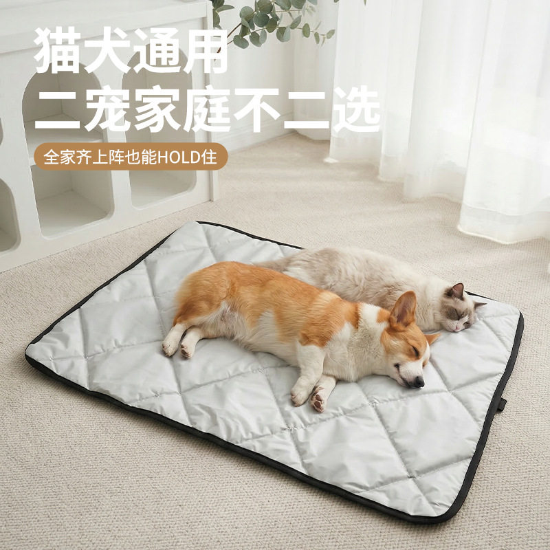 猫狗宠物垫狗狗垫子睡垫防潮隔凉绗缝银灰防水垫子不粘毛防水防尿