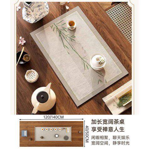 餐桌客厅家用茶桌椅实木腿茶台新中式洽谈大板桌茶几两用泡茶桌子