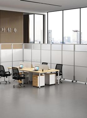 车办公室隔断屏风可间35748移动高带工厂挡板简约现代轮隔断板墙