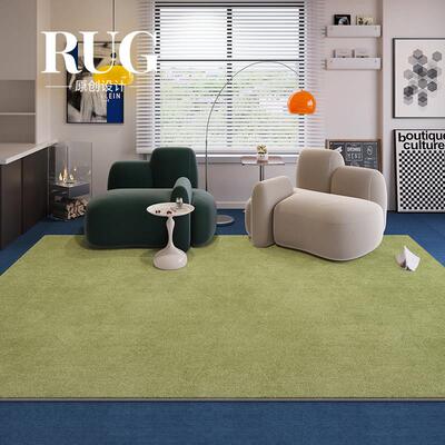 RUG原创设计 绿色包豪斯地毯客厅轻奢高级感复古中古沙发免地垫