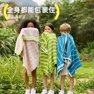 hugz兒童浴巾新生超軟純棉嬰兒浴巾吸水速干泳巾寶寶洗澡空調(diào)蓋毯