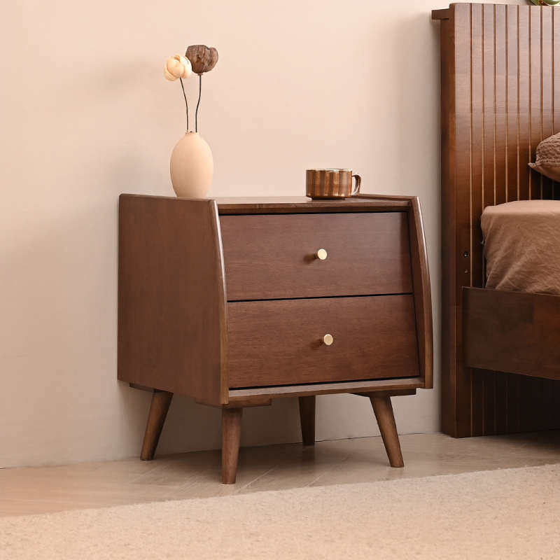 尚品 实木床头柜 卧室床边小柜子简约现代小户型家用床头置物柜