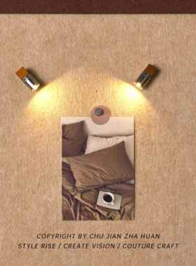 初见乍欢！毛毡板迷你小射灯图钉创意软木板小灯LED发光 摆件