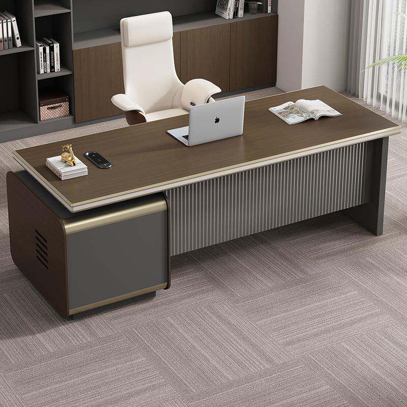 办公桌轻奢高级感总裁桌高档大班台经理主管桌椅老板桌办公室家俱