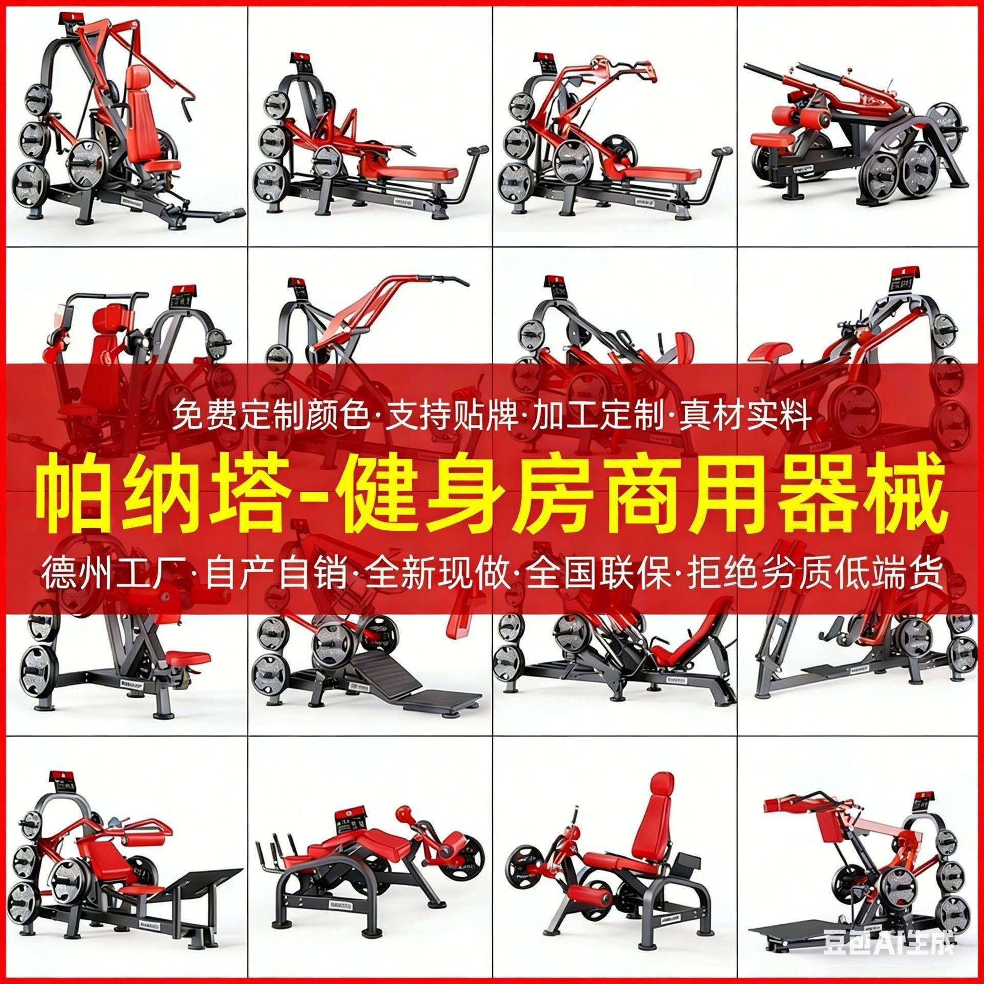 帕纳塔健身器材商用健身夹胸练背提臀全套panattaa插片健身房器械
